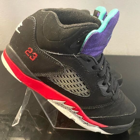 Nike Air Jordan 5 Retro "Top 3" Black Fire Red Metallic GrapePS SZ 1Y CZ2990-001 - Picture 4 of 14